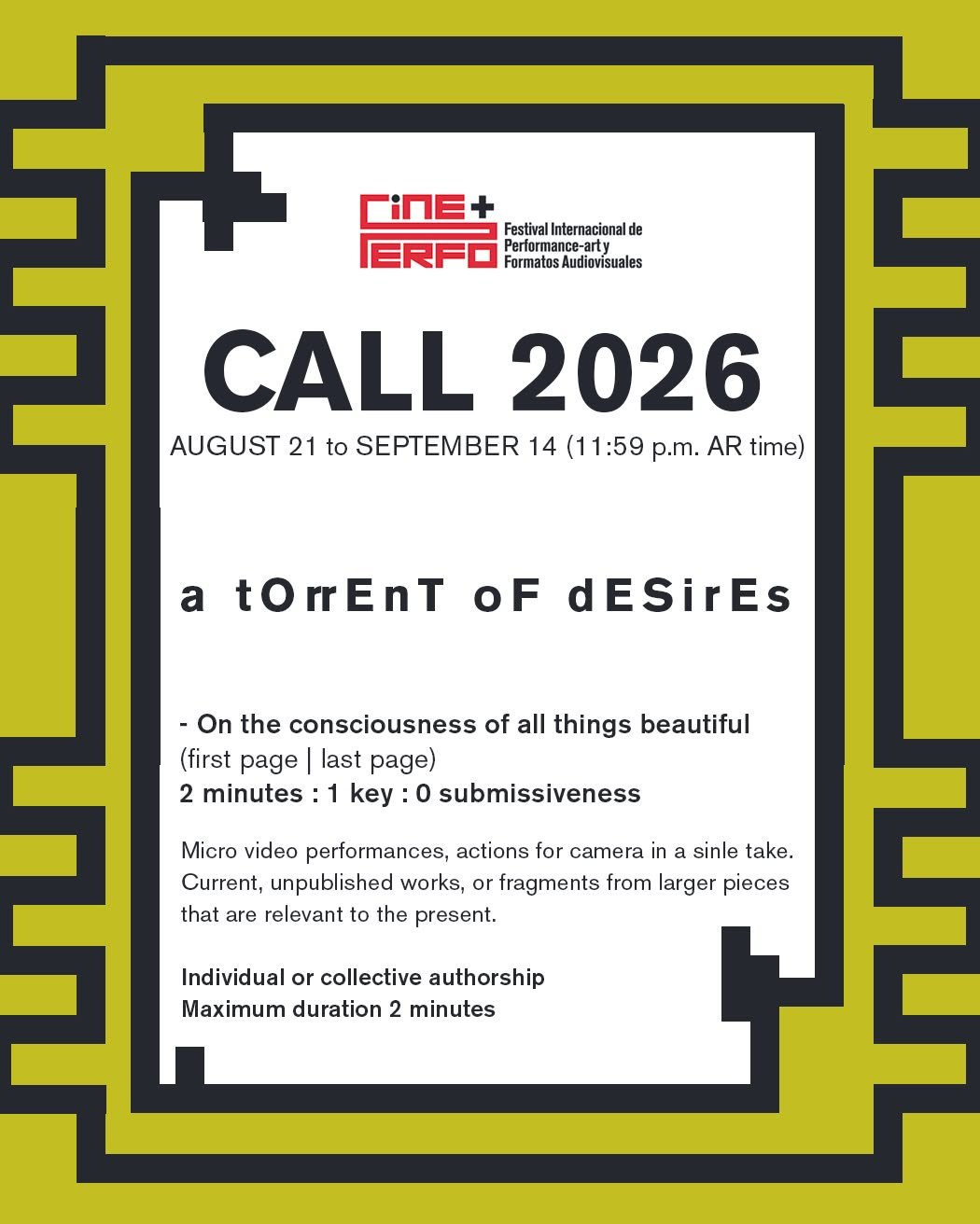 CONVOCATORIA 2026: a tOrrEnT oF dESirEs