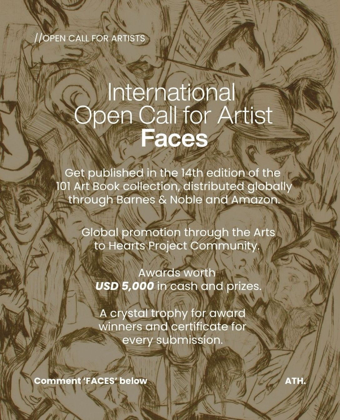 International Open Call for Artist Faces - 101 Art Book: Face Edition