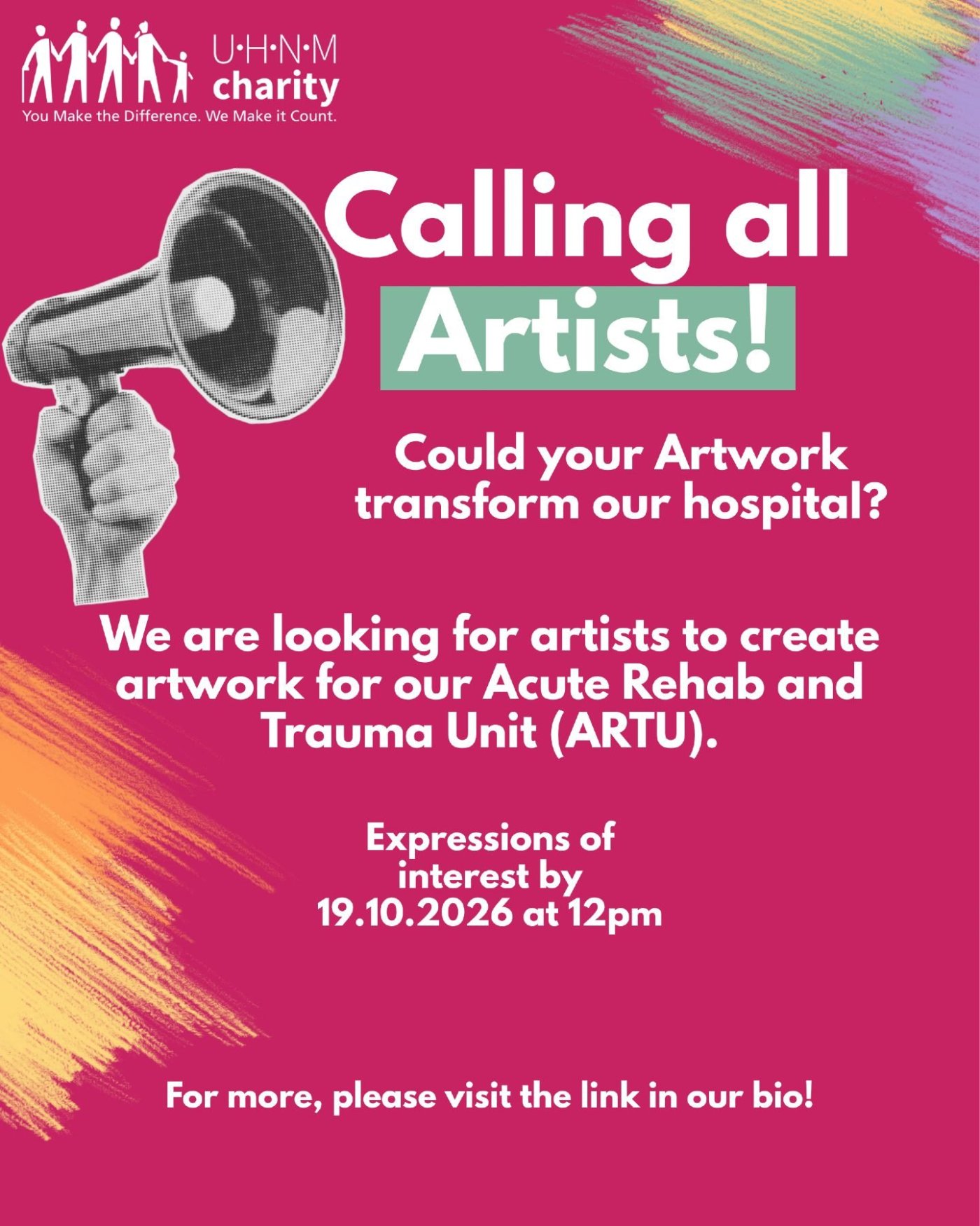 Open Call for Artists: Acute Rehab and Trauma Unit (ARTU) Artwork