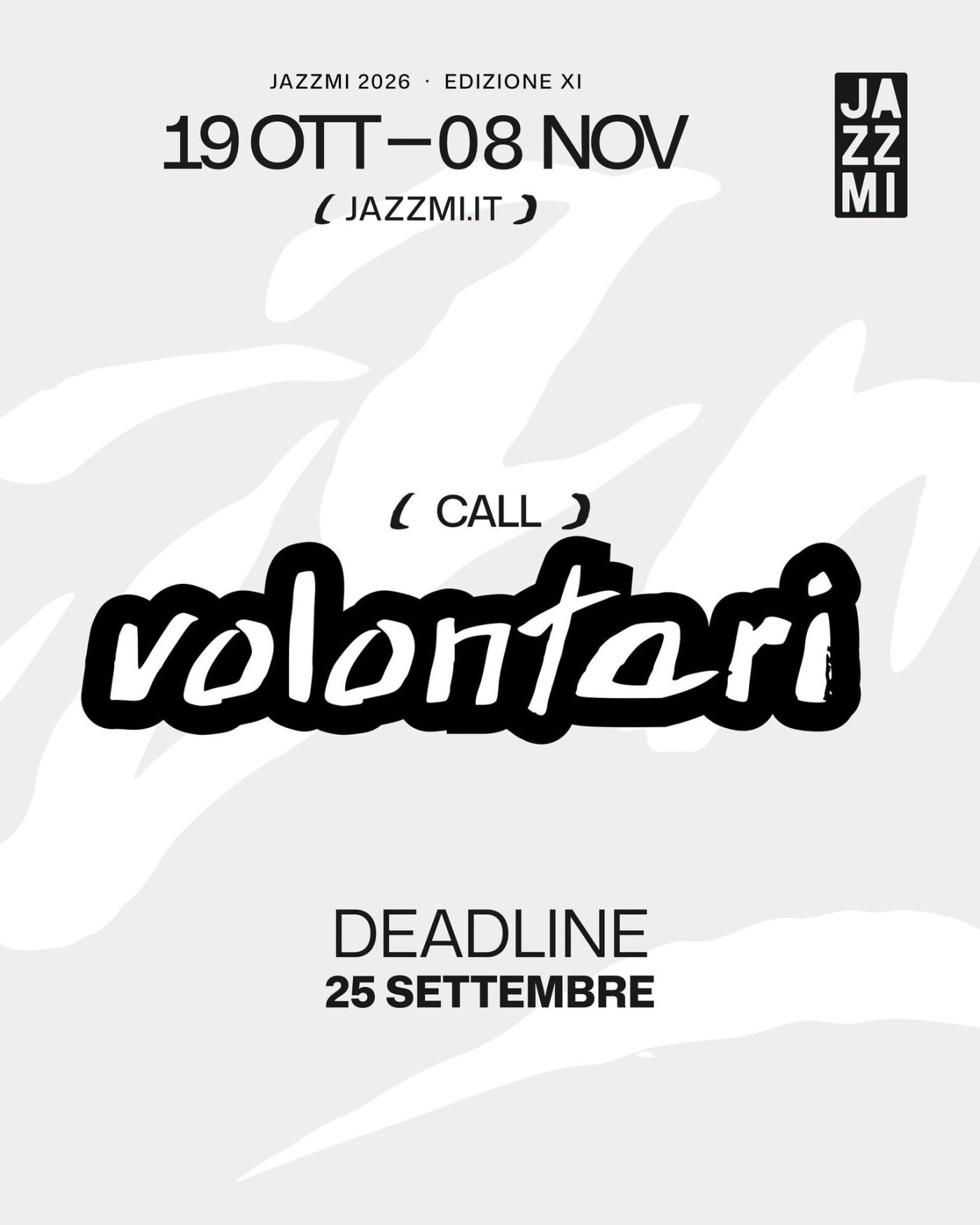 Call Volontari JAZZMI 2026