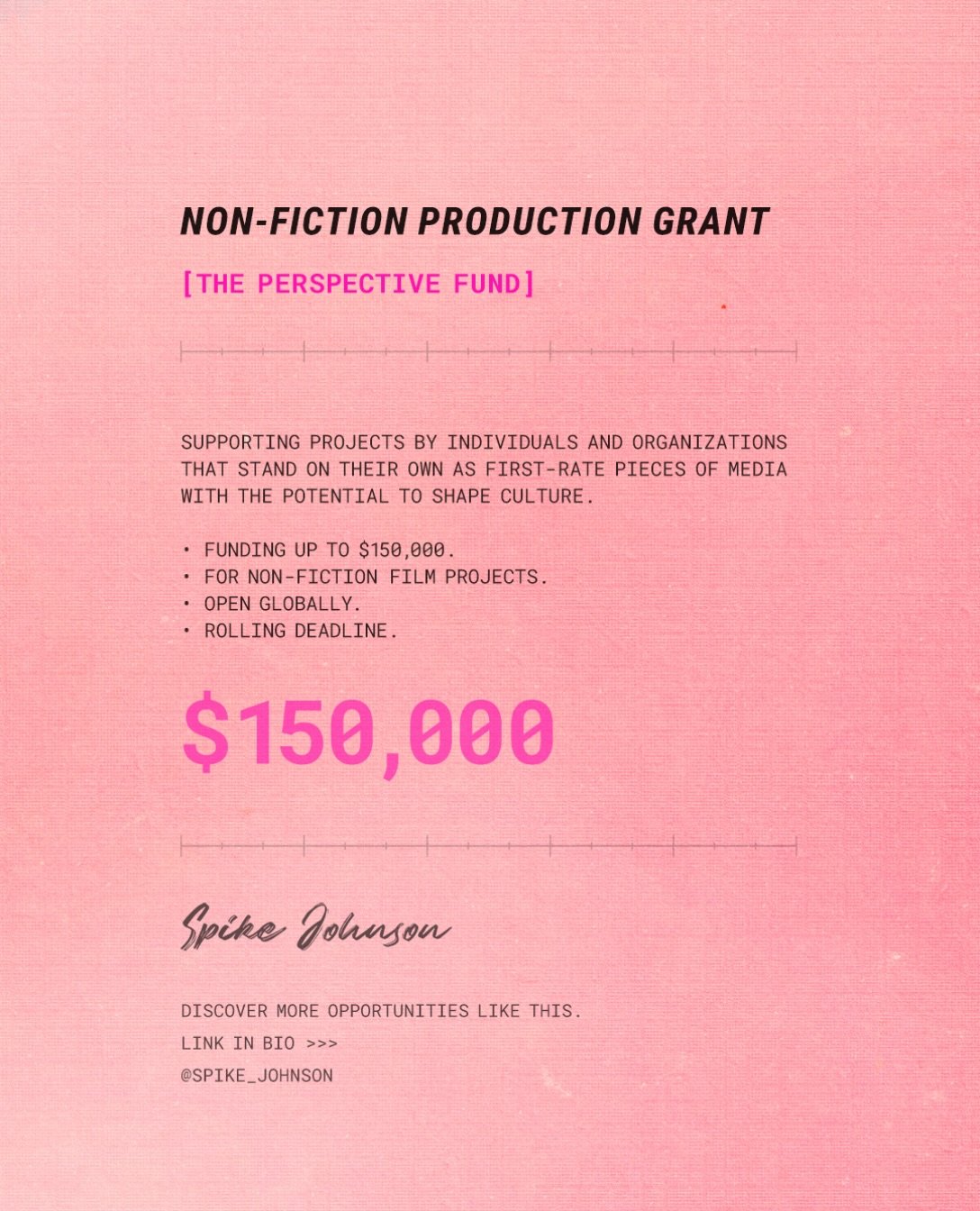 Non-Fiction Production Grant