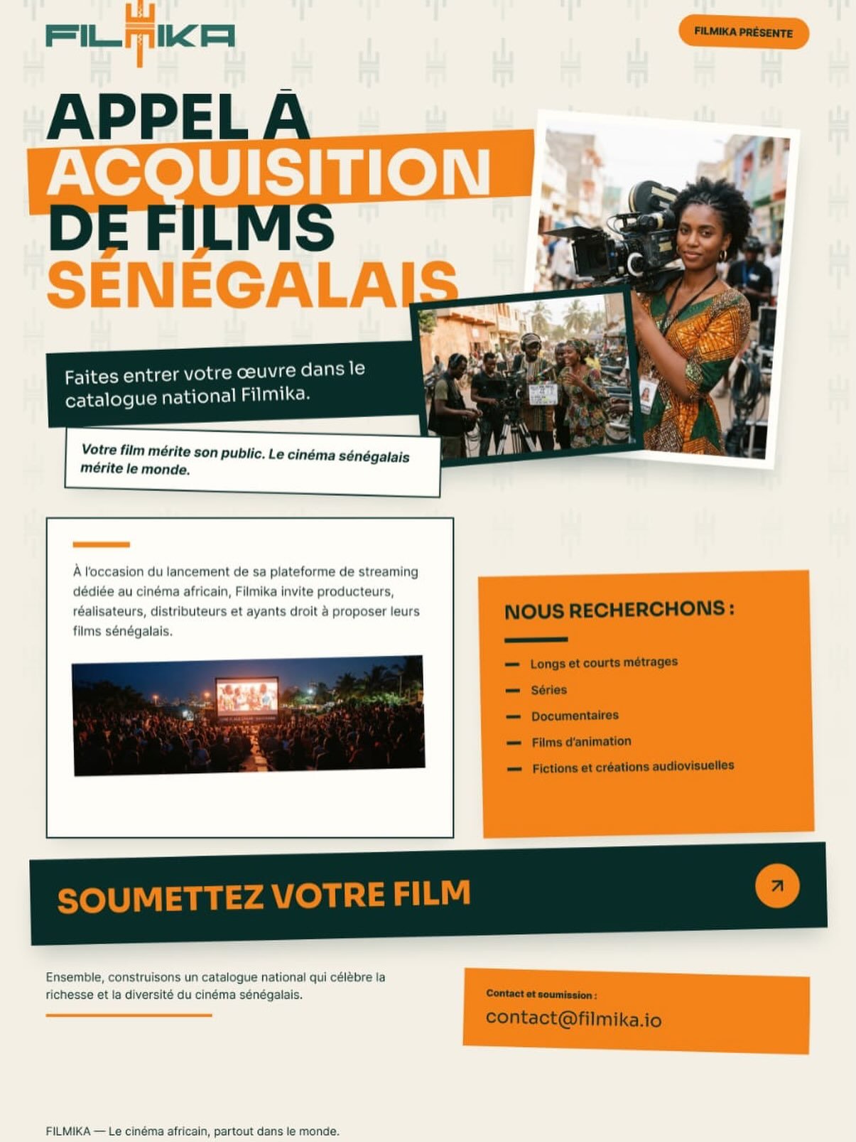 Appel à acquisition de films sénégalais