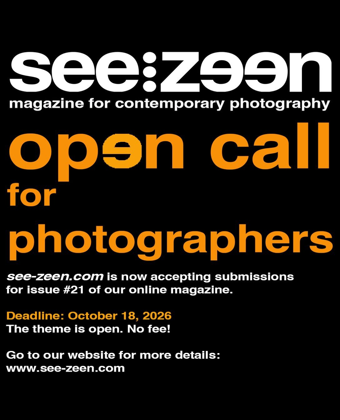 Open Call for Photographers - See:Zeen Issue #21