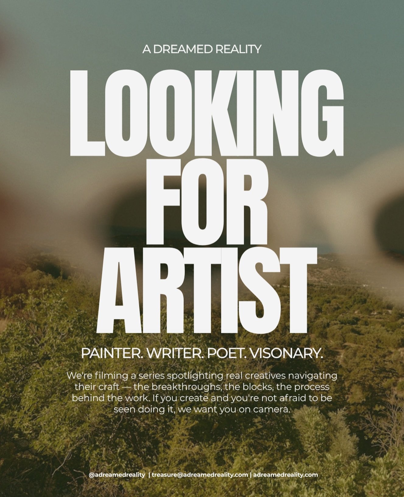 Open Call: A Dreamed Reality - Creative Artists Series