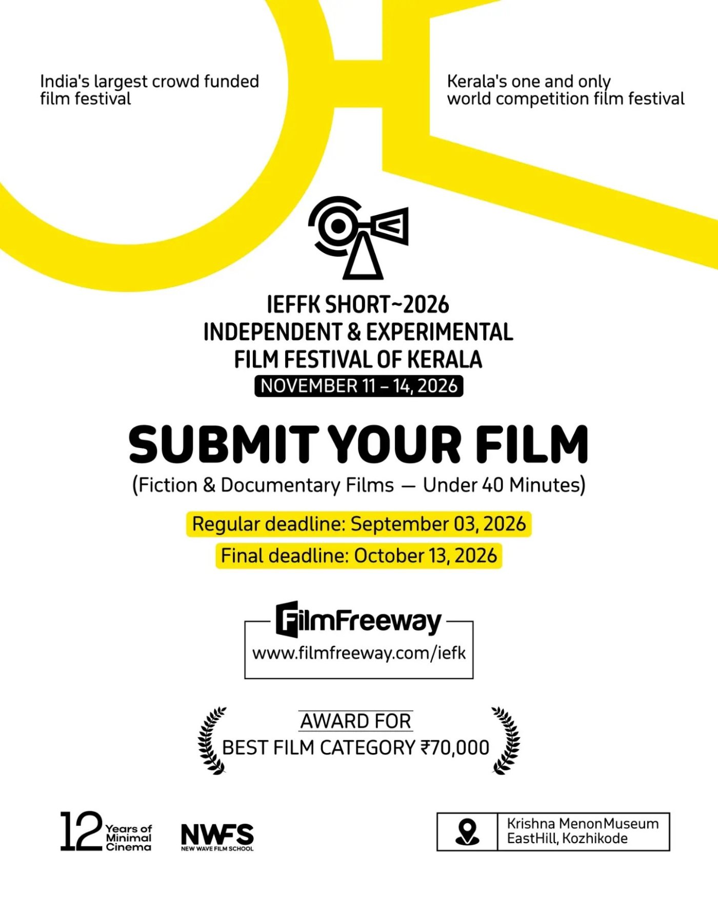 IEFFK SHORT - 2026: Independent & Experimental Film Festival of Kerala