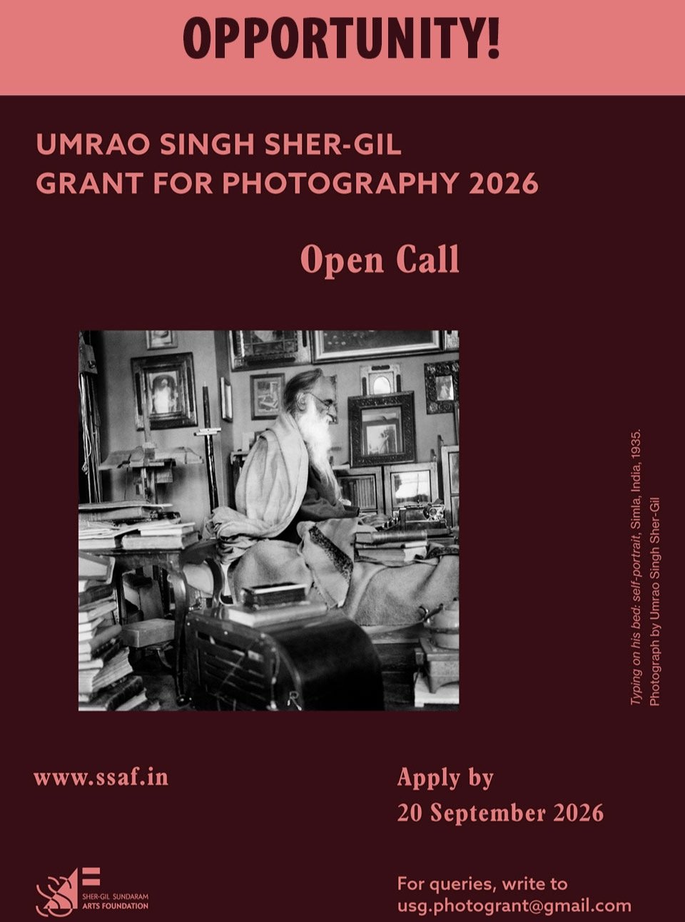 Umrao Singh Sher-Gil Grant for Photography 2026