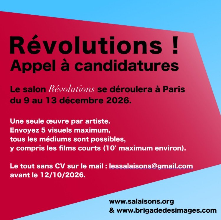 Révolutions - Appel à candidatures
