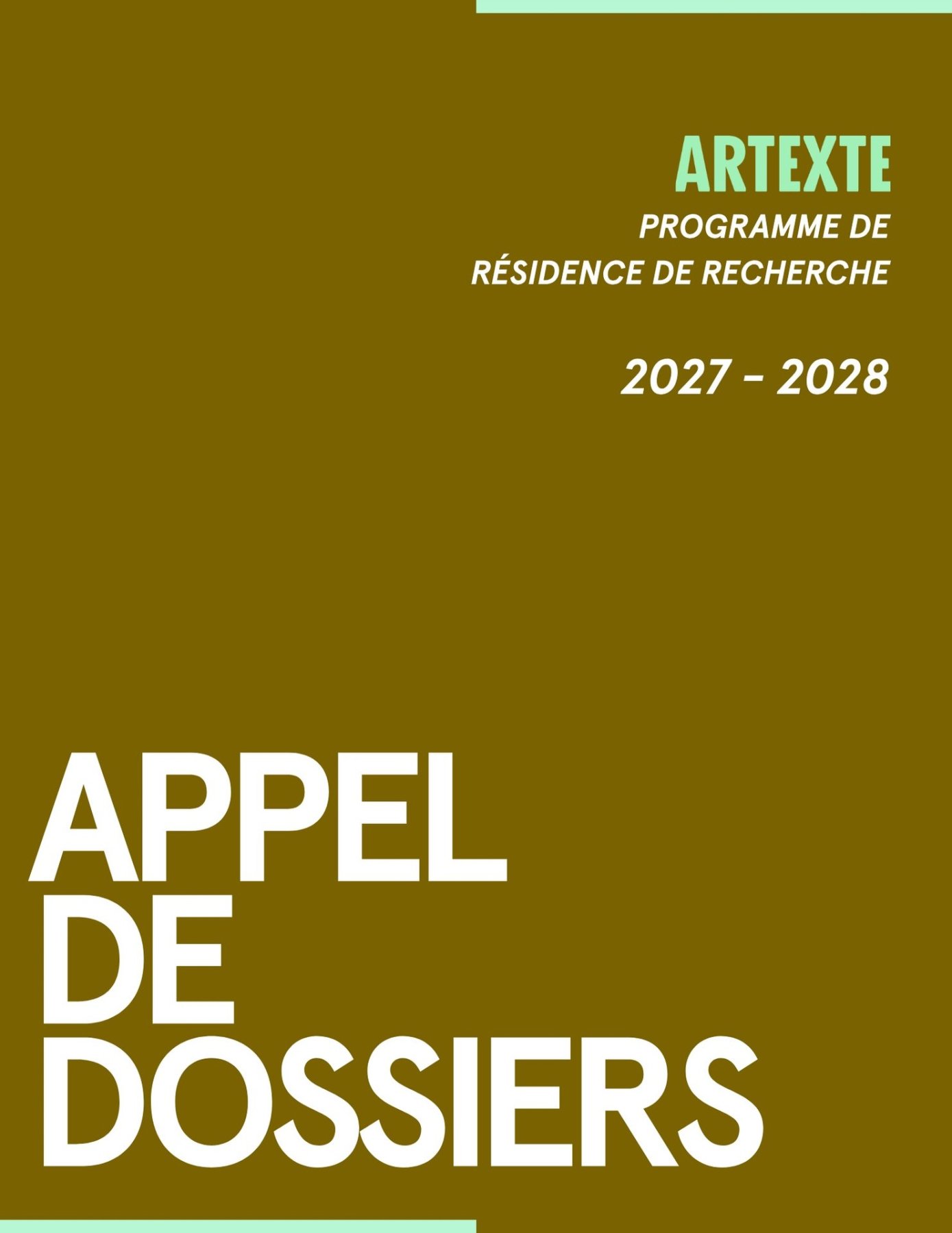Programme de résidences de recherche Artexte – 2027-2028
