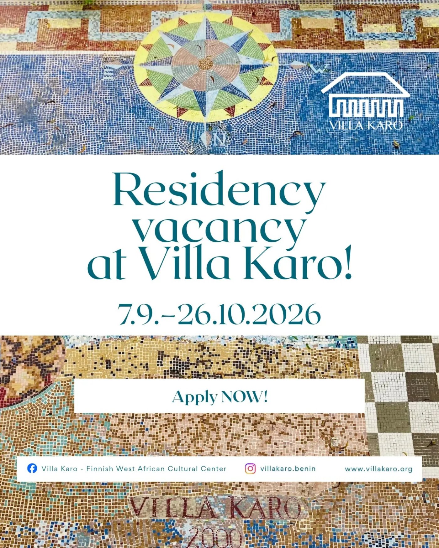 Residency Vacancy at Villa Karo Research Center