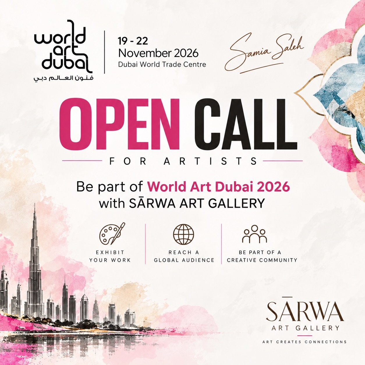 OPEN CALL FOR ARTISTS - World Art Dubai 2026 with SĀRWA ART GALLERY