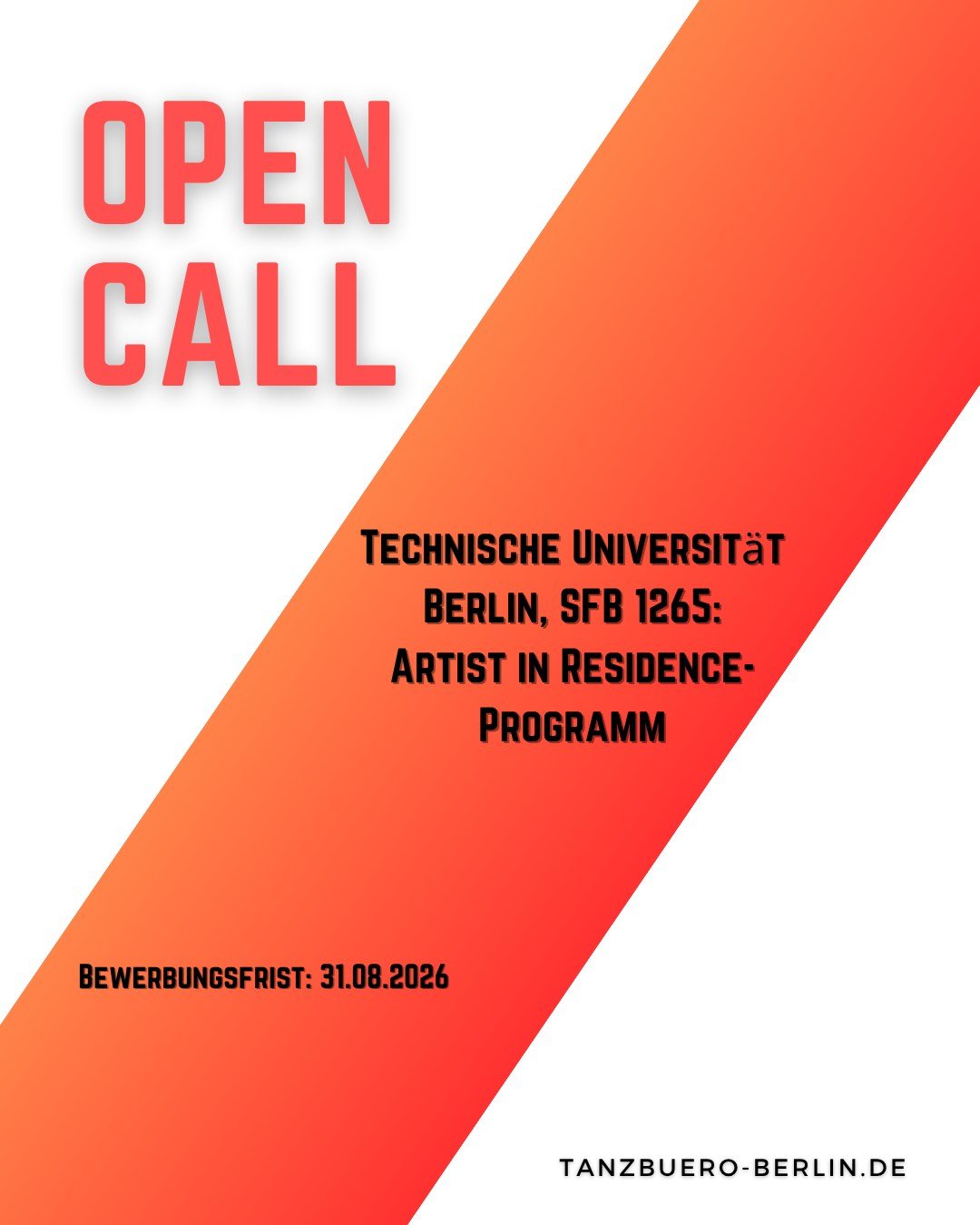 Artist in Residence Programm – Technische Universität Berlin, SFB 1265