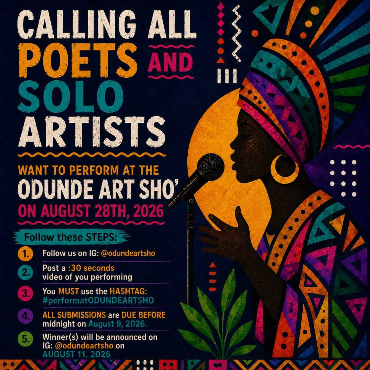 ODUNDE ART SHO' Performance Open Call
