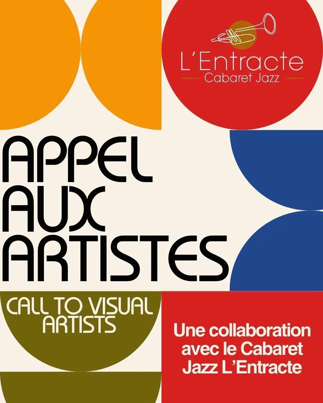 Appel aux artistes visuels - Collaboration avec le Cabaret Jazz L'Entracte
