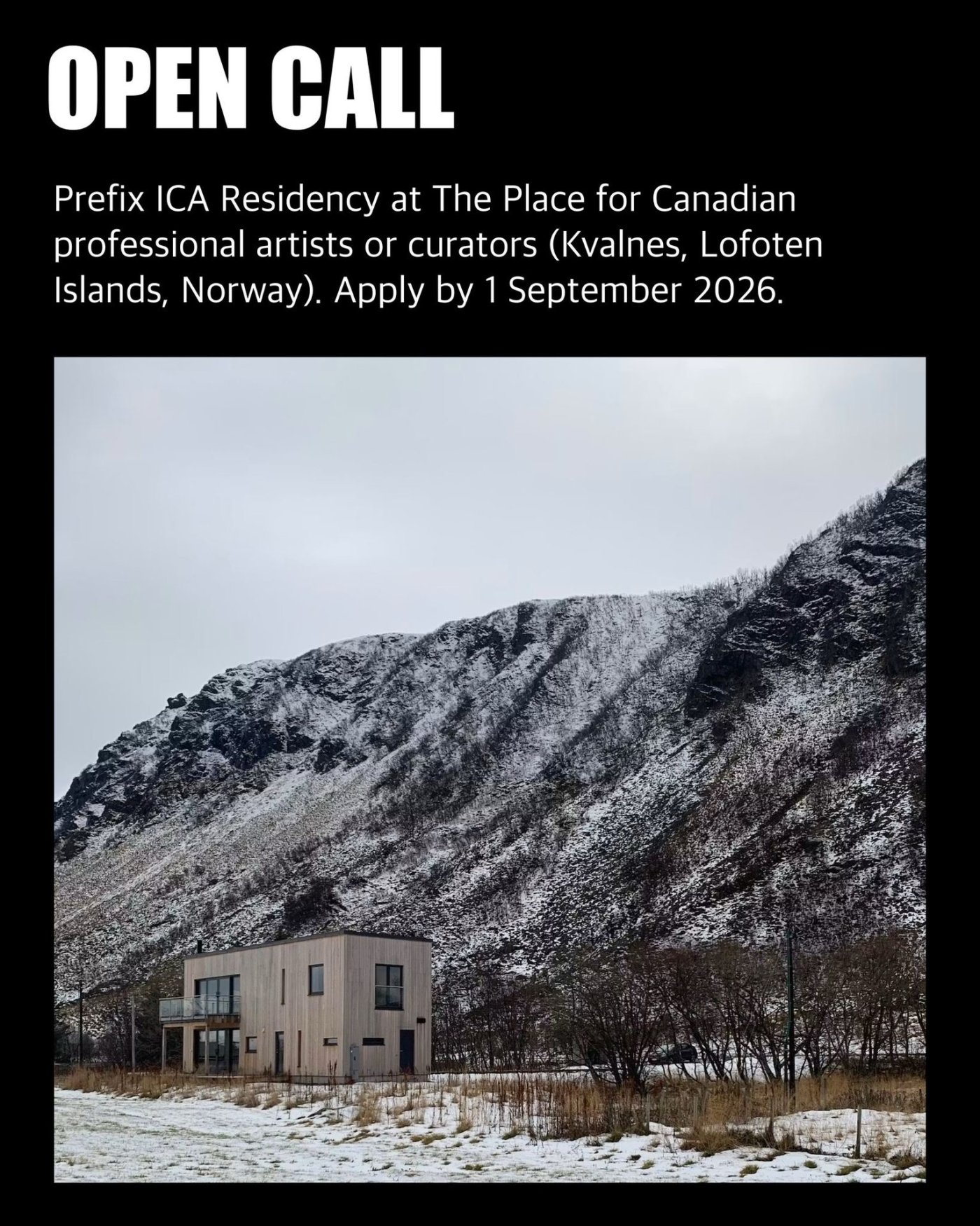 Prefix ICA Residency at The Place for Canadian Professional Artists or Curators