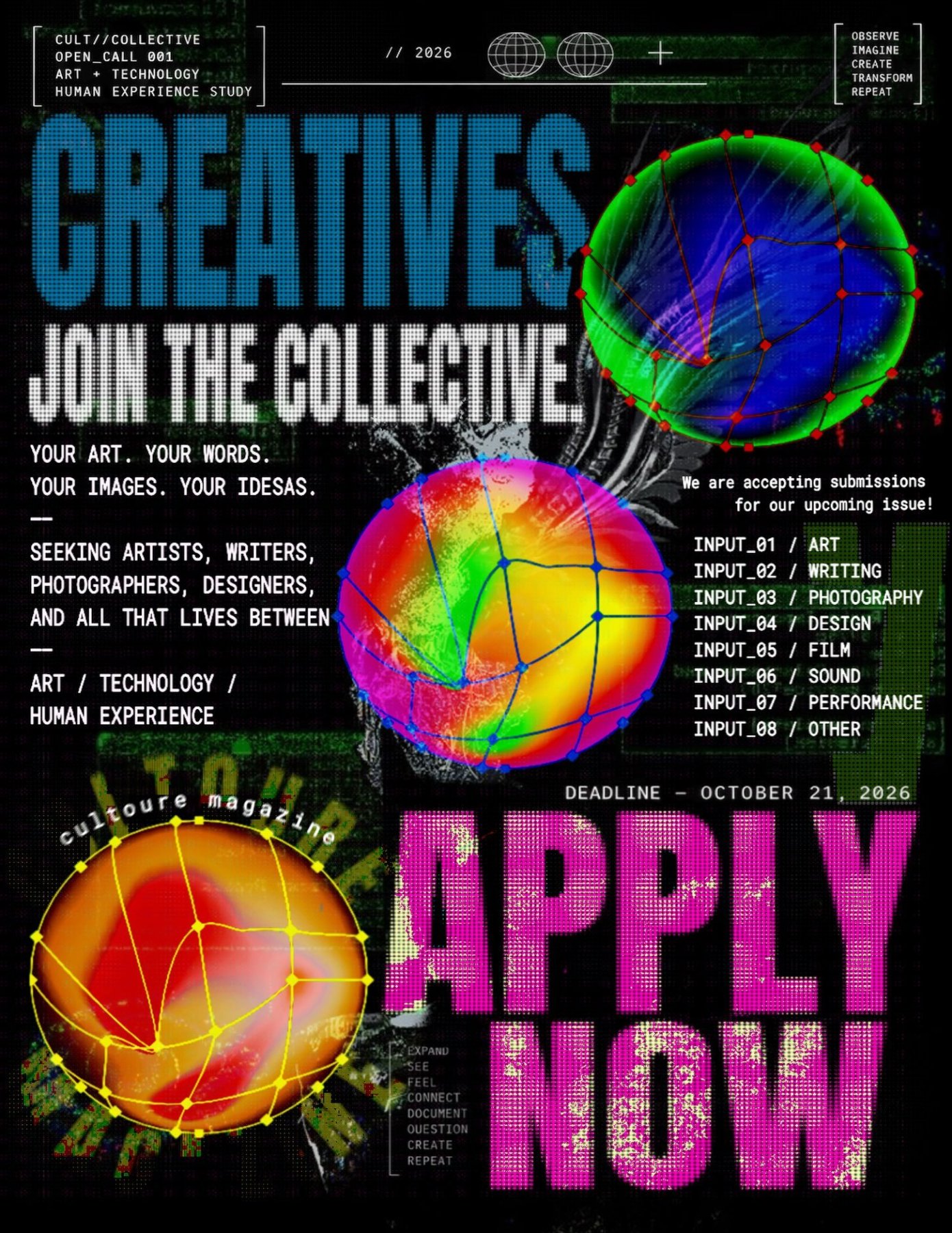 Cultoure Collective Open Call 001: Art + Technology / Human Experience Study