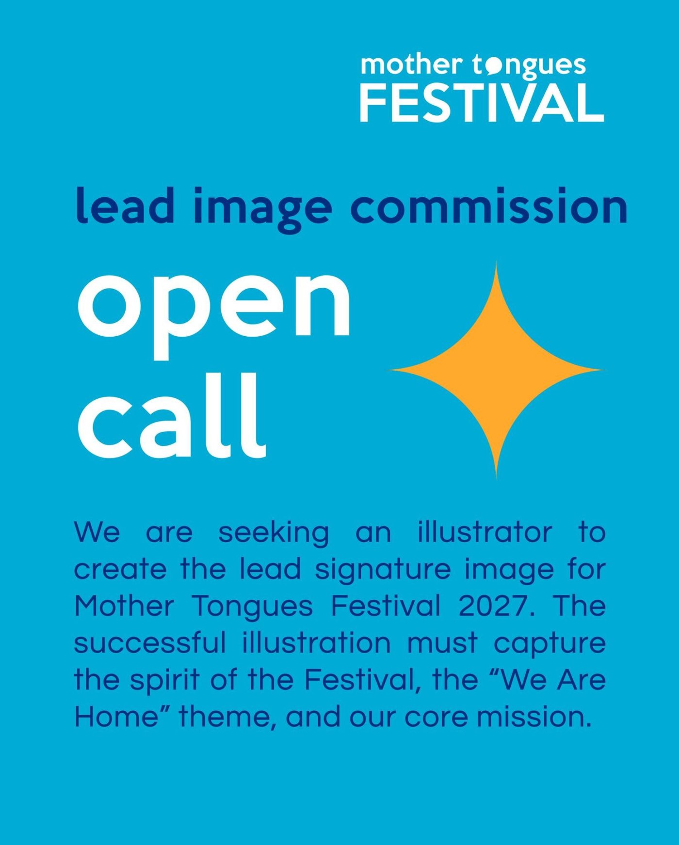 Lead Image Commission for Mother Tongues Festival 2027