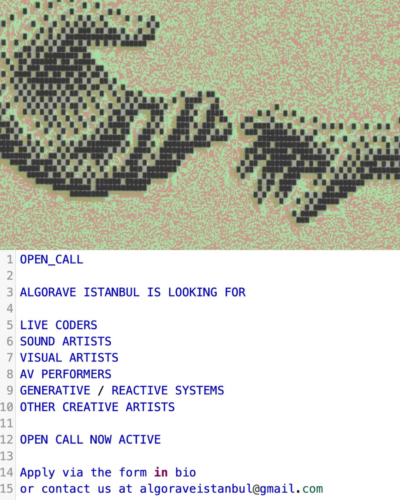 Algorave Istanbul Open Call
