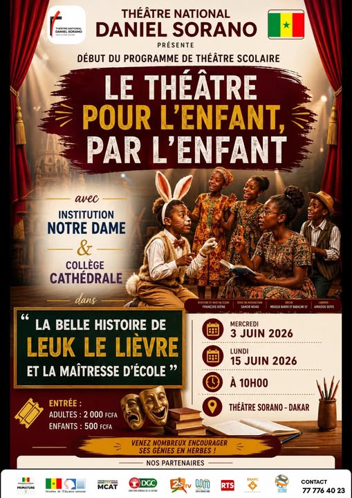 Le Théâtre pour l'Enfant, par l'Enfant : La Belle Histoire de Leuk le Lièvre et la Maîtresse d'École — Mercredi 03/06