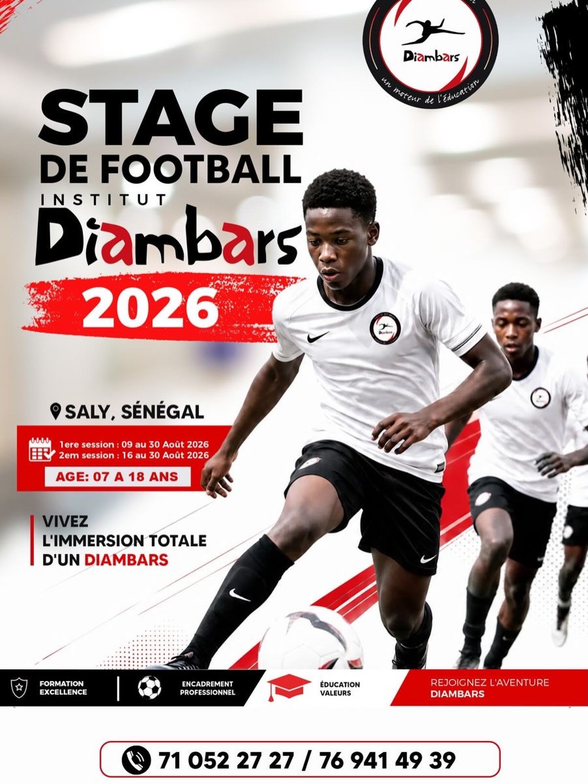 Stage de Football Institut Diambars 2026