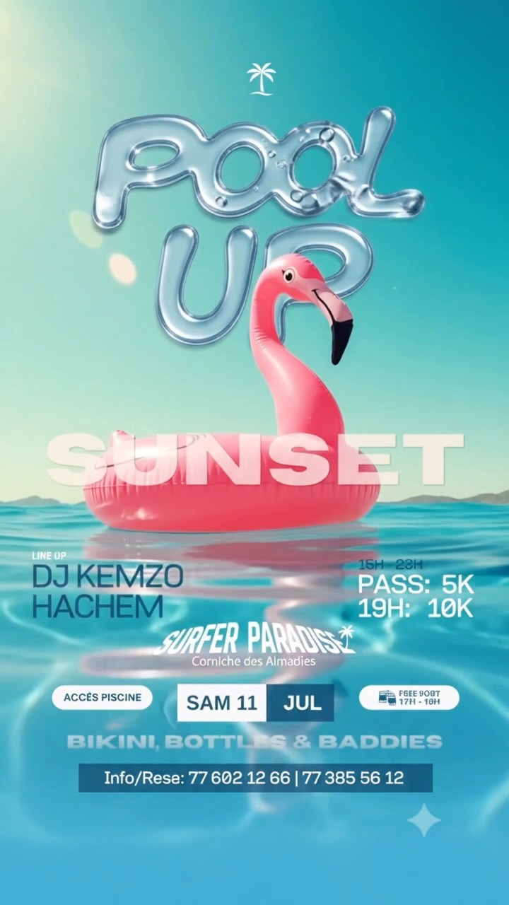 POOL UP ‼️ La SUNSET DAY PARTY 🍹🍾🥂☀️