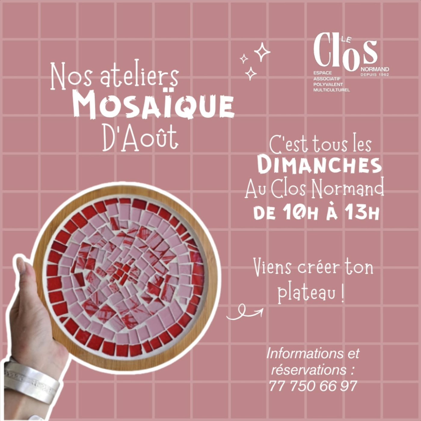 Nos ateliers Mosaïque D'Août