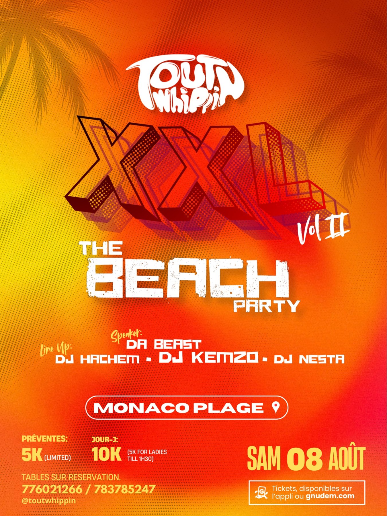 TOUT WHIPPIN XXL - THE BEACH PARTY Vol. II