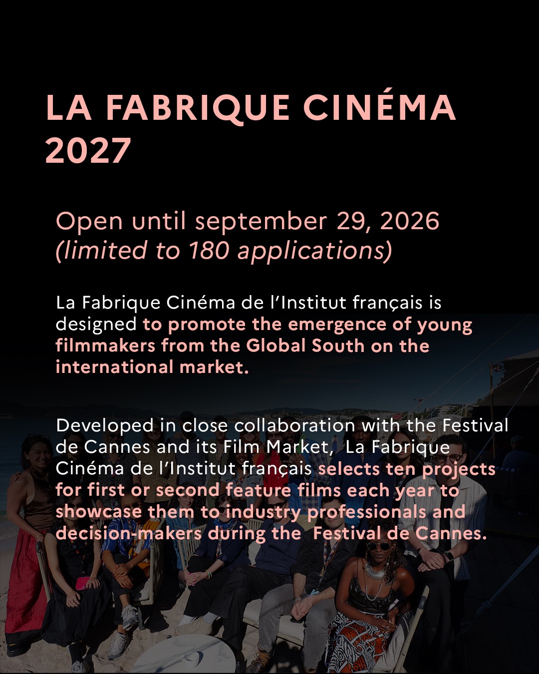 La Fabrique Cinéma 2027 - Appel à projets / Open Call