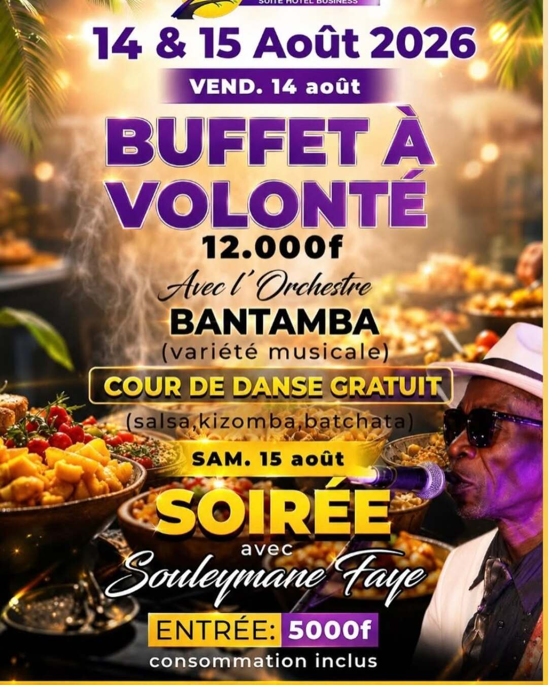 Buffet à volonté avec l'Orchestre Bantamba
