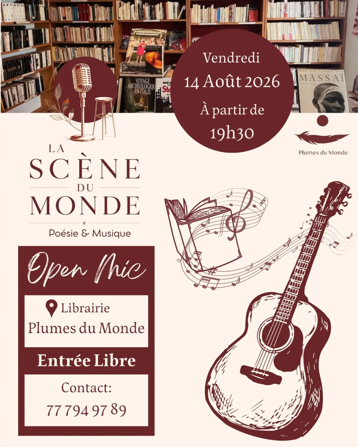LA SCÈNE DU MONDE : Open Mic / Poésie et Musique