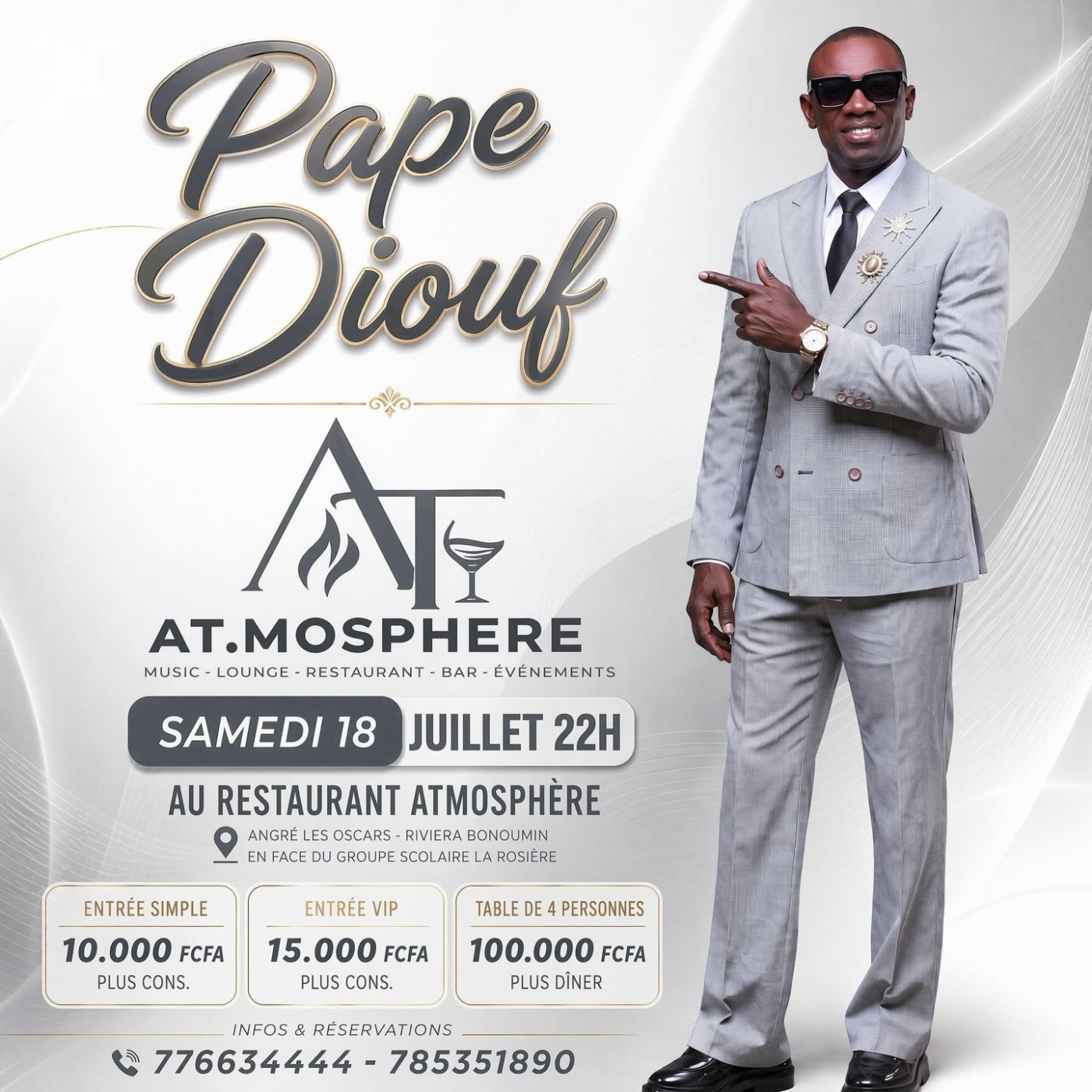 Soirée Pape Diouf à l'AT.MOSPHERE