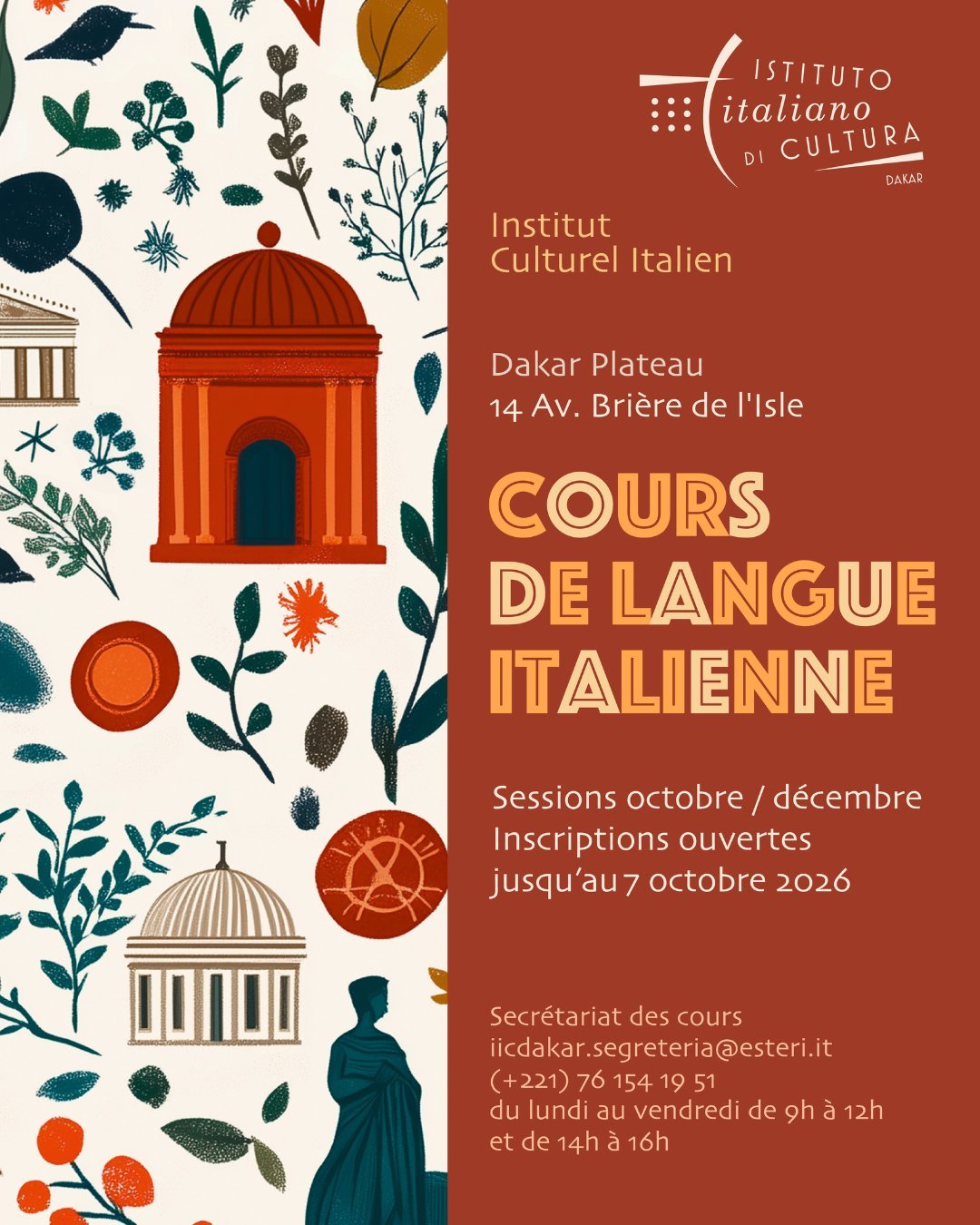 Cours de langue italienne - Institut Culturel Italien de Dakar