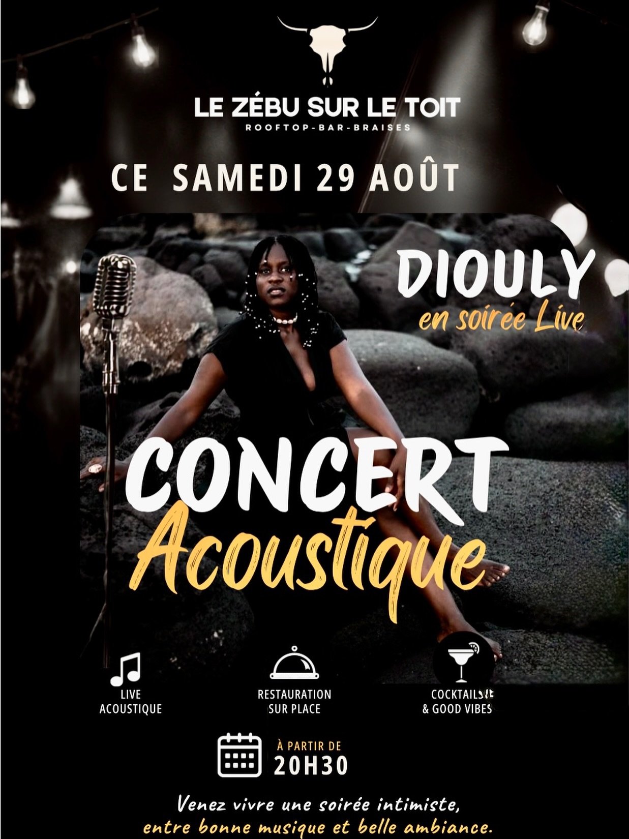 Concert Acoustique avec Diouly en soirée live