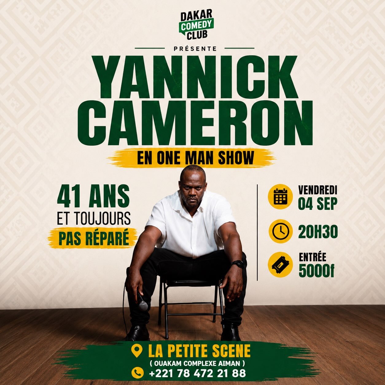 Yannick Cameron en One Man Show