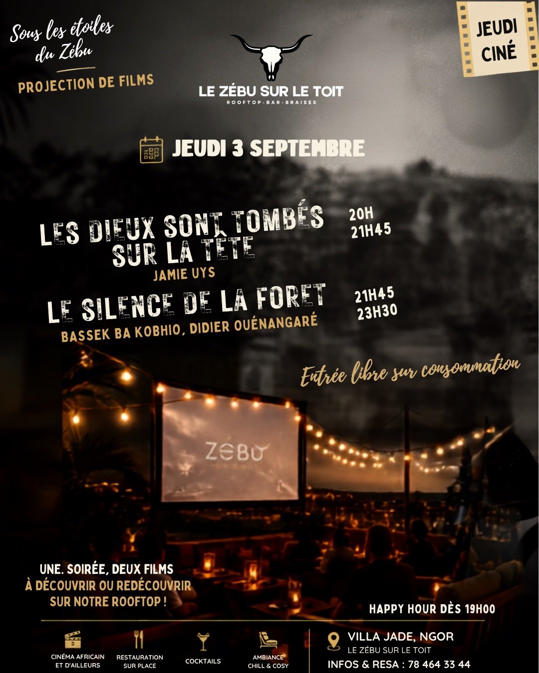 Cine Rooftop : Projection de Films