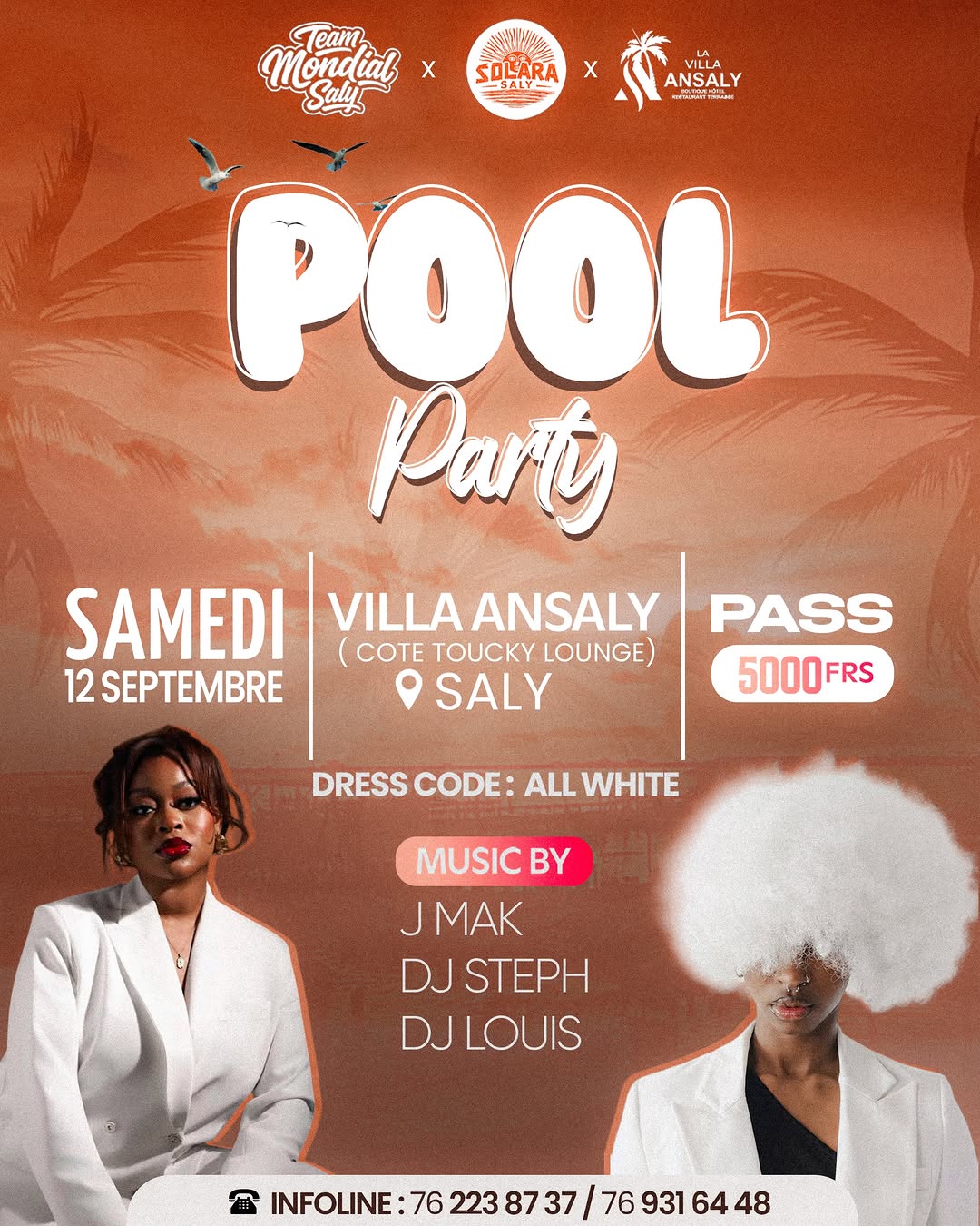 POOL PARTY — ALL WHITE