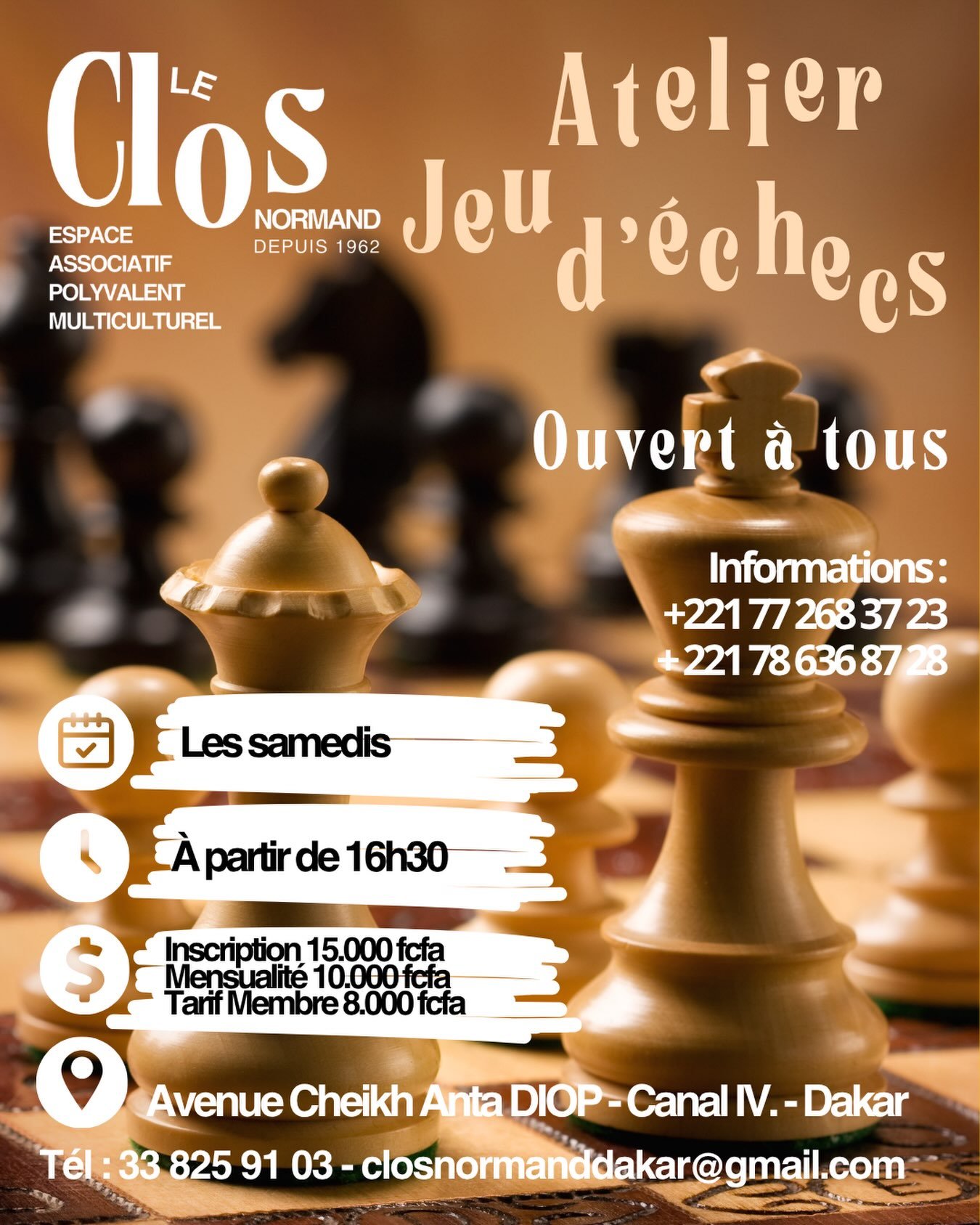 Atelier Jeu d'échecs