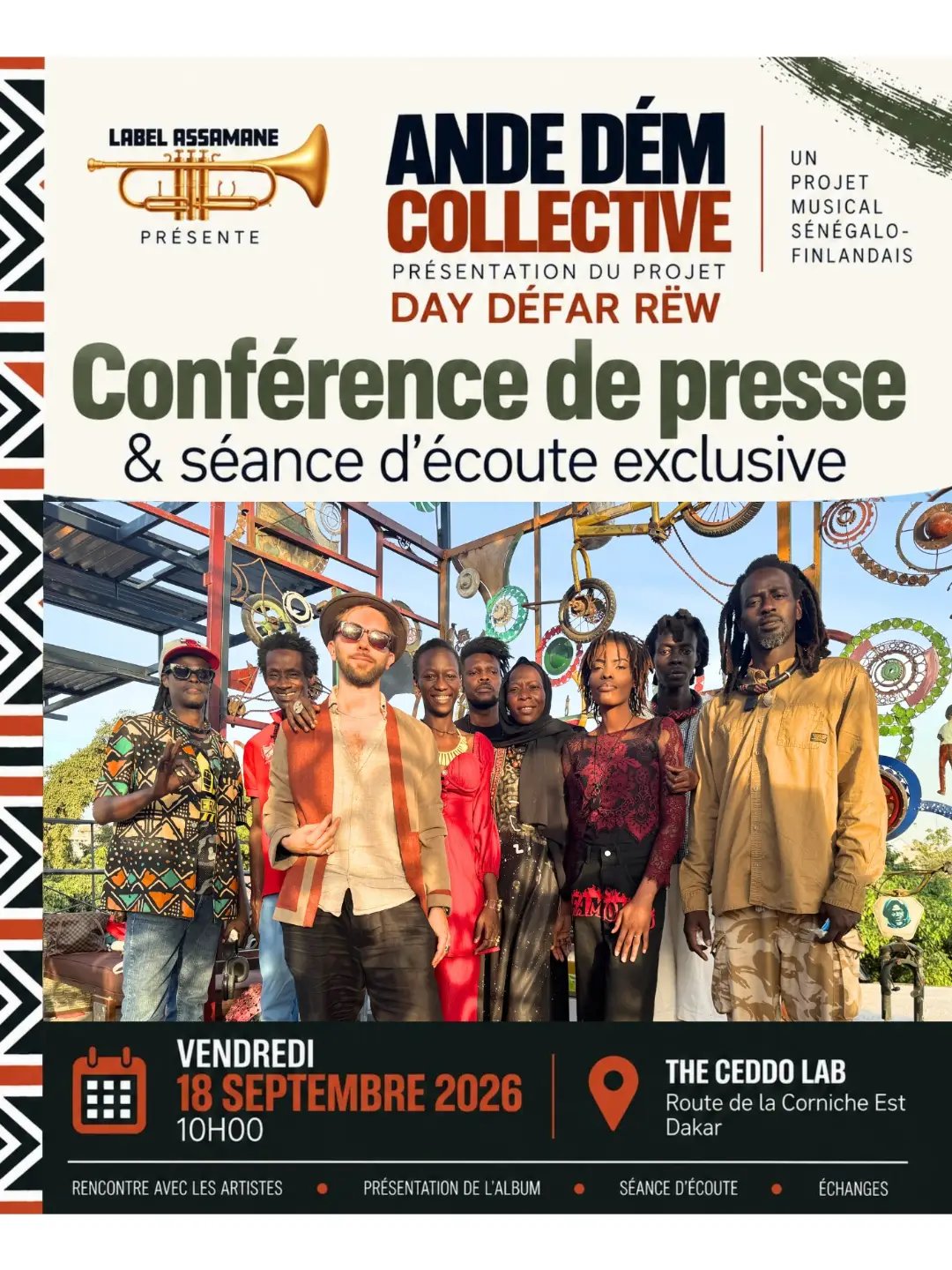Conférence de presse & séance d'écoute exclusive - Présentation du projet DAY DÉFAR RËW
