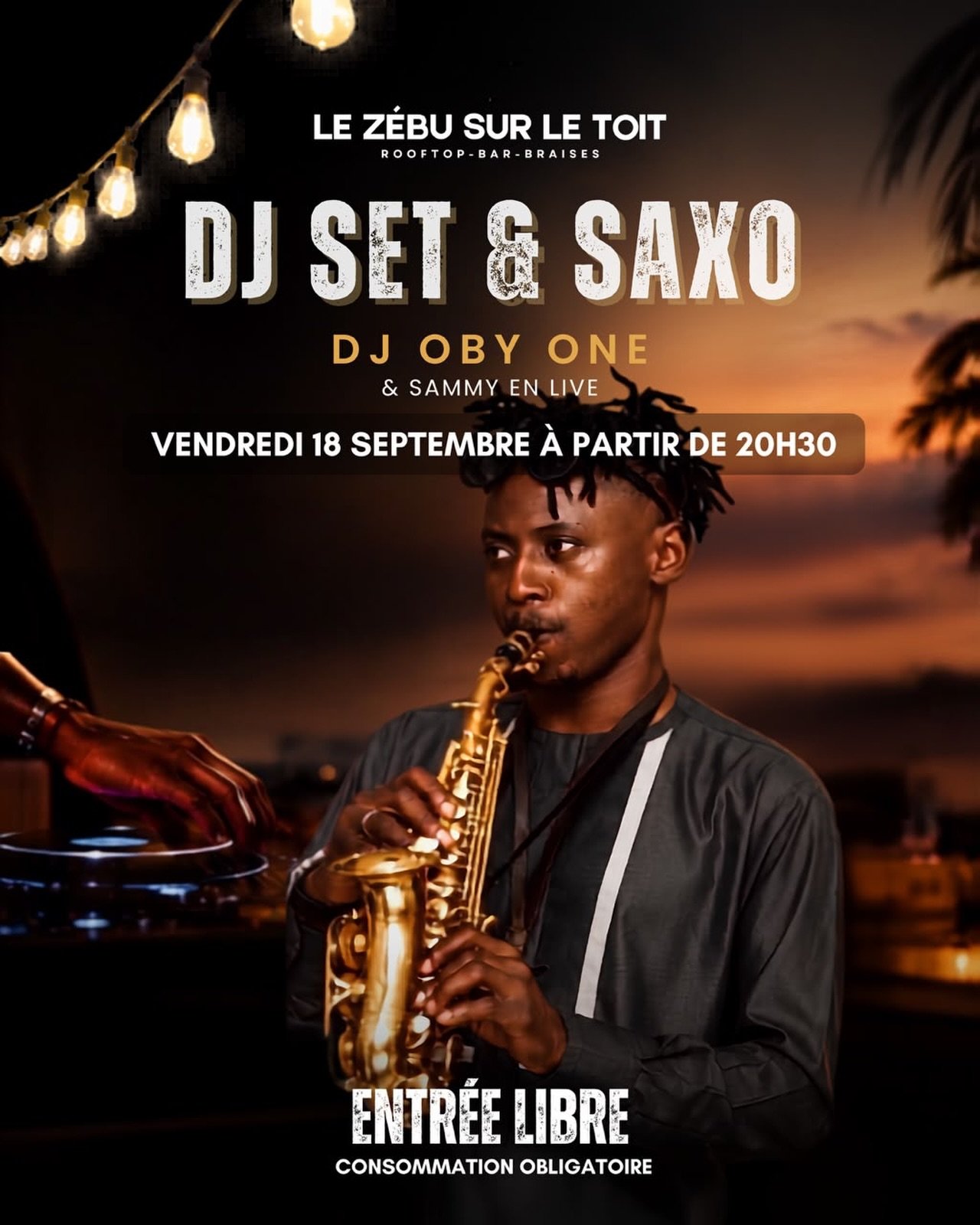 DJ Set & Saxo avec DJ Oby One et Sammy en live