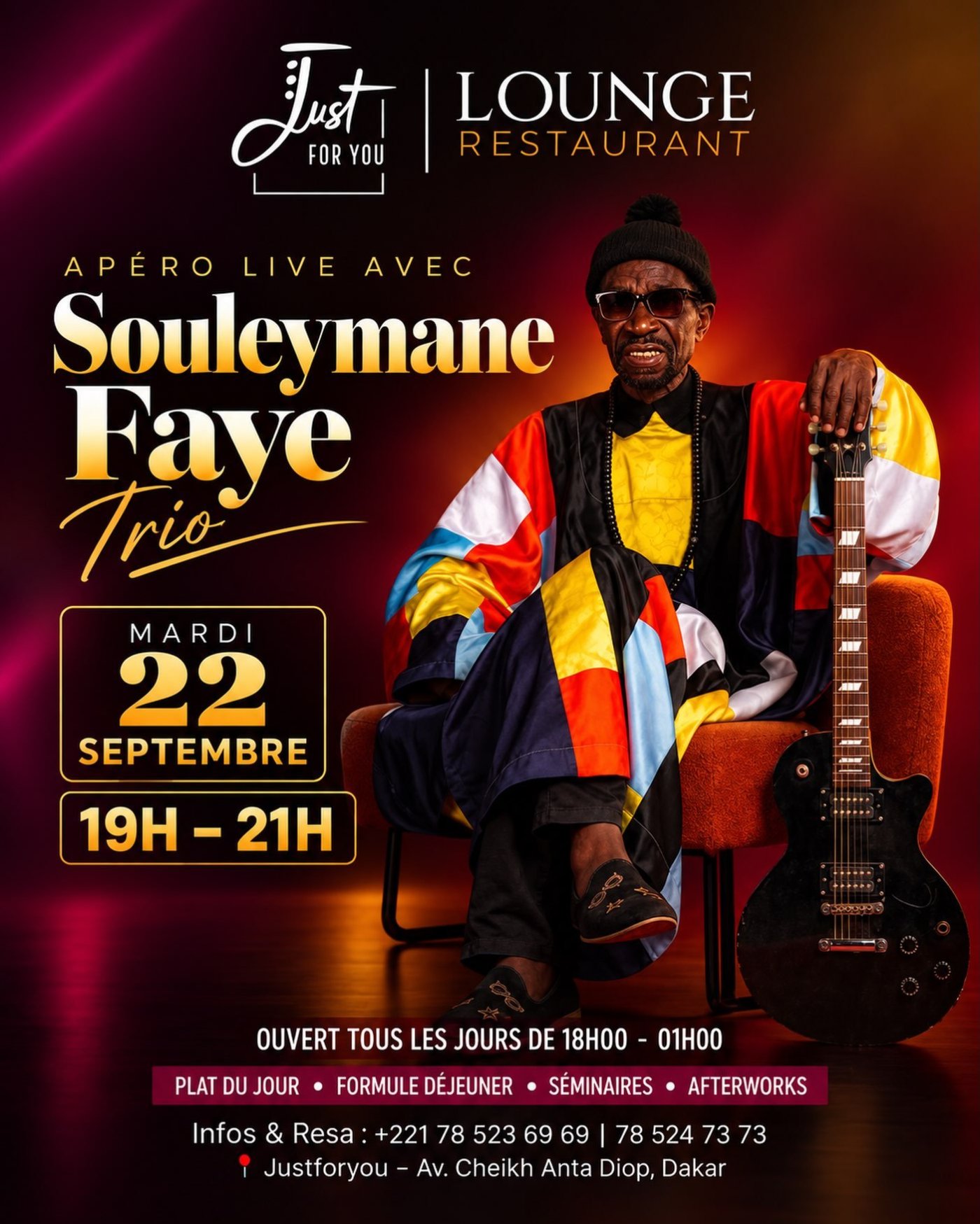 Apéro Live avec Souleymane Faye Trio