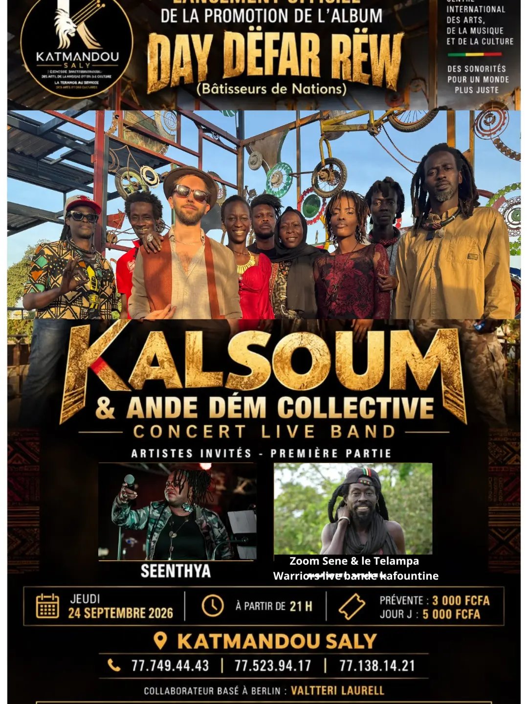 Lancement officiel de la promotion de l'album DAY DÉFAR RËEW - Concert Live Band