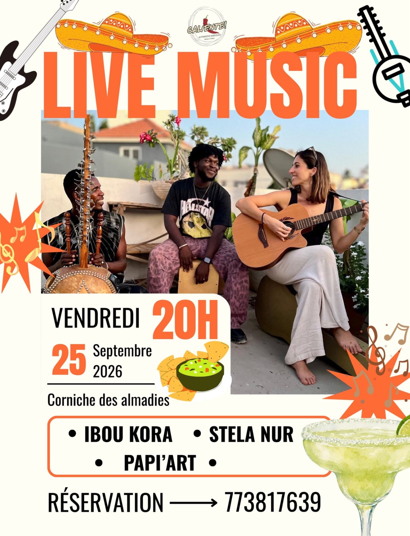 Live Music Caliente : Soirée Kora, Voix et Percussions