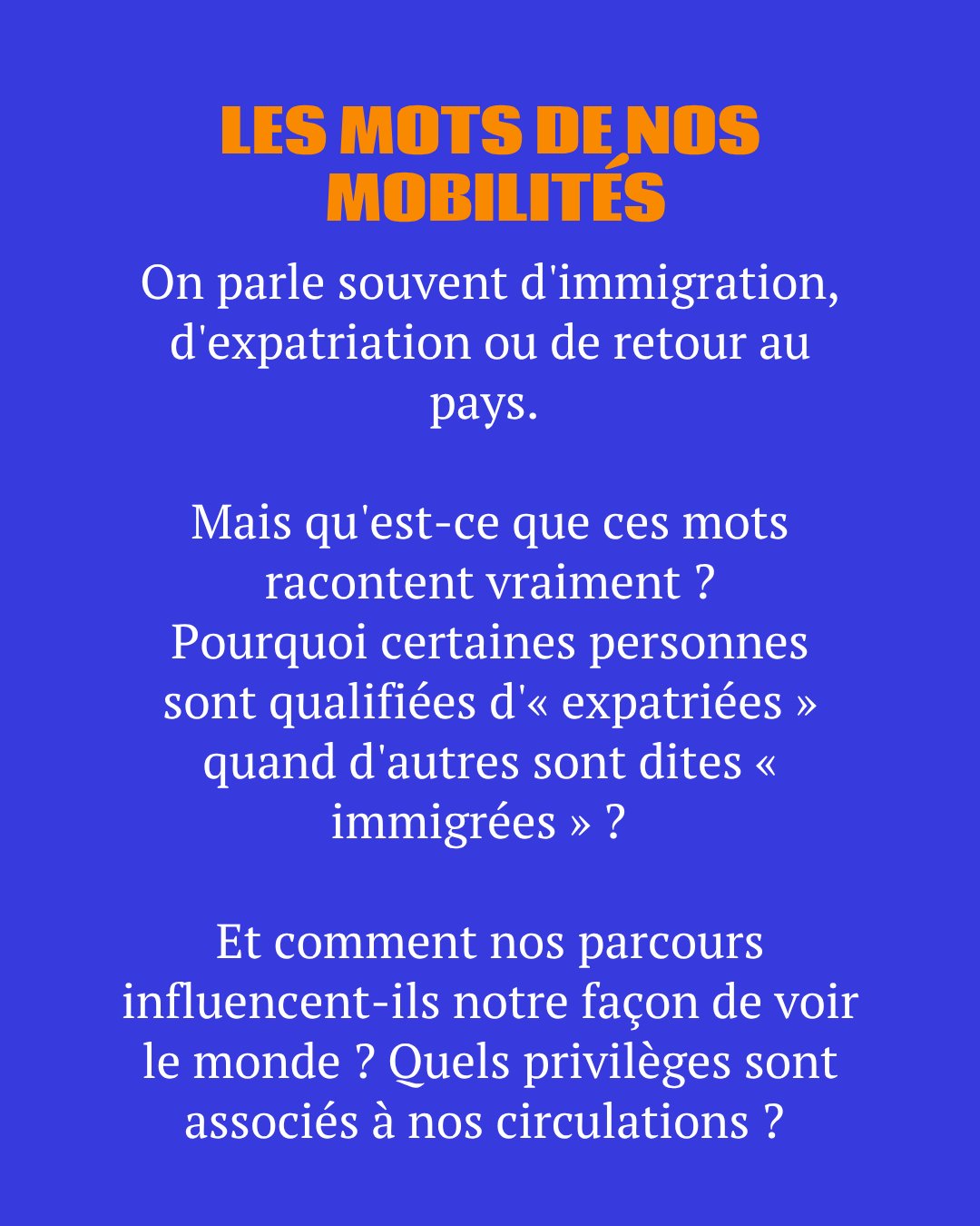 Atelier Kimpavita : Les enjeux moraux de l'immigration (expatriation et repatriation)