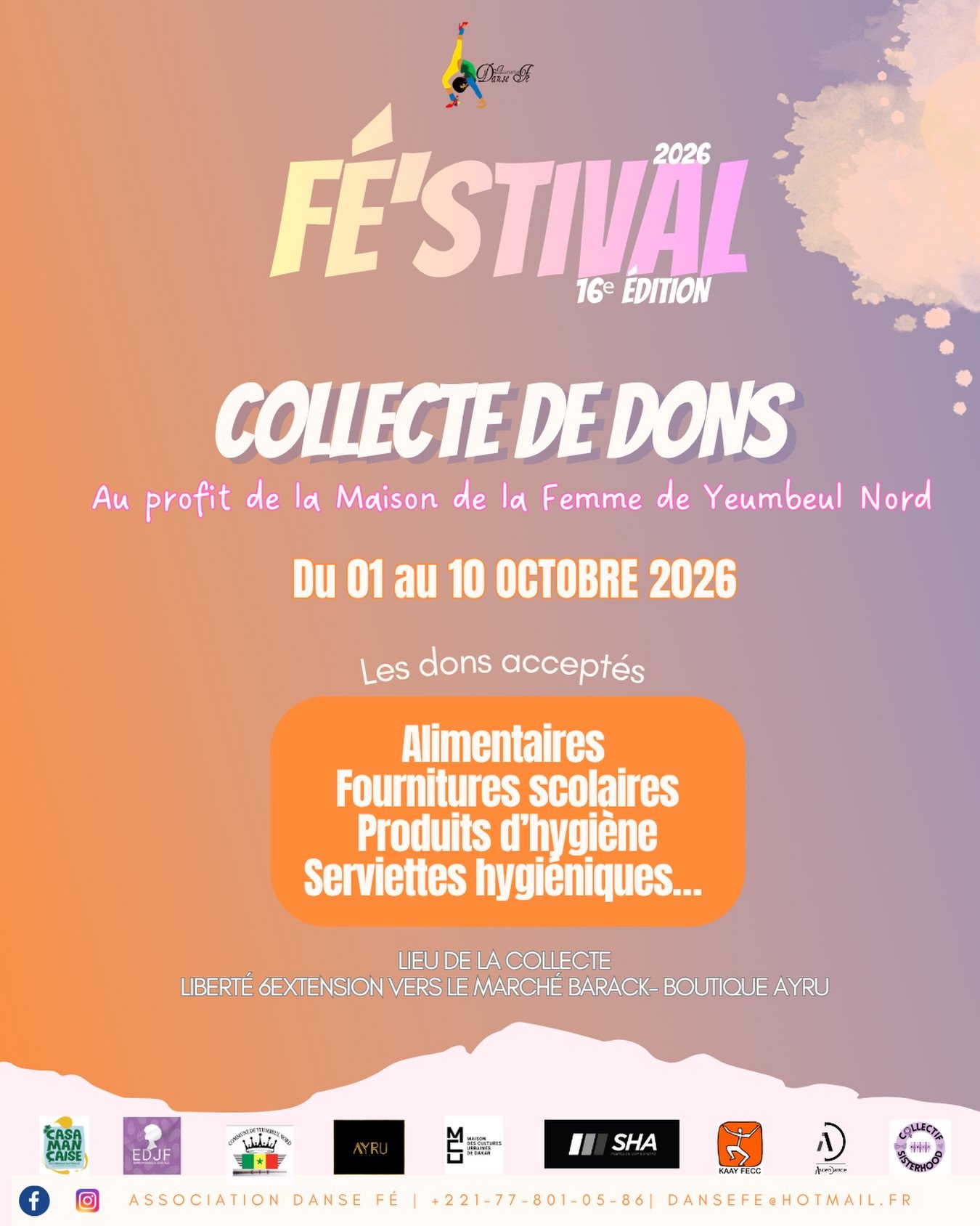 Collecte de dons - Fé'Stival 2026