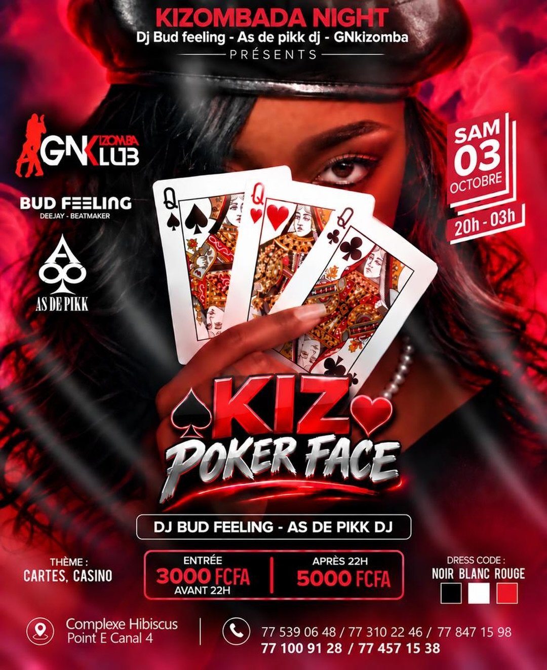 KIZOMBADA NIGHT - KIZ POKER FACE