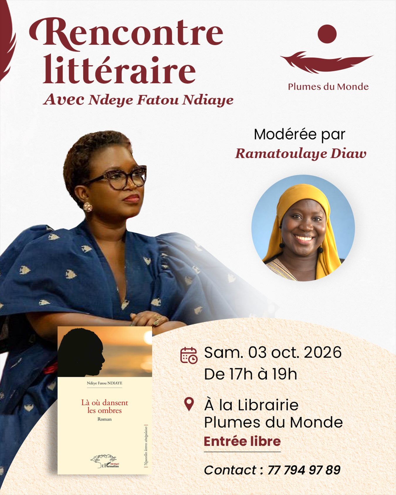 Rencontre littéraire avec Ndèye Fatou Ndiaye autour de « Là où dansent les ombres »