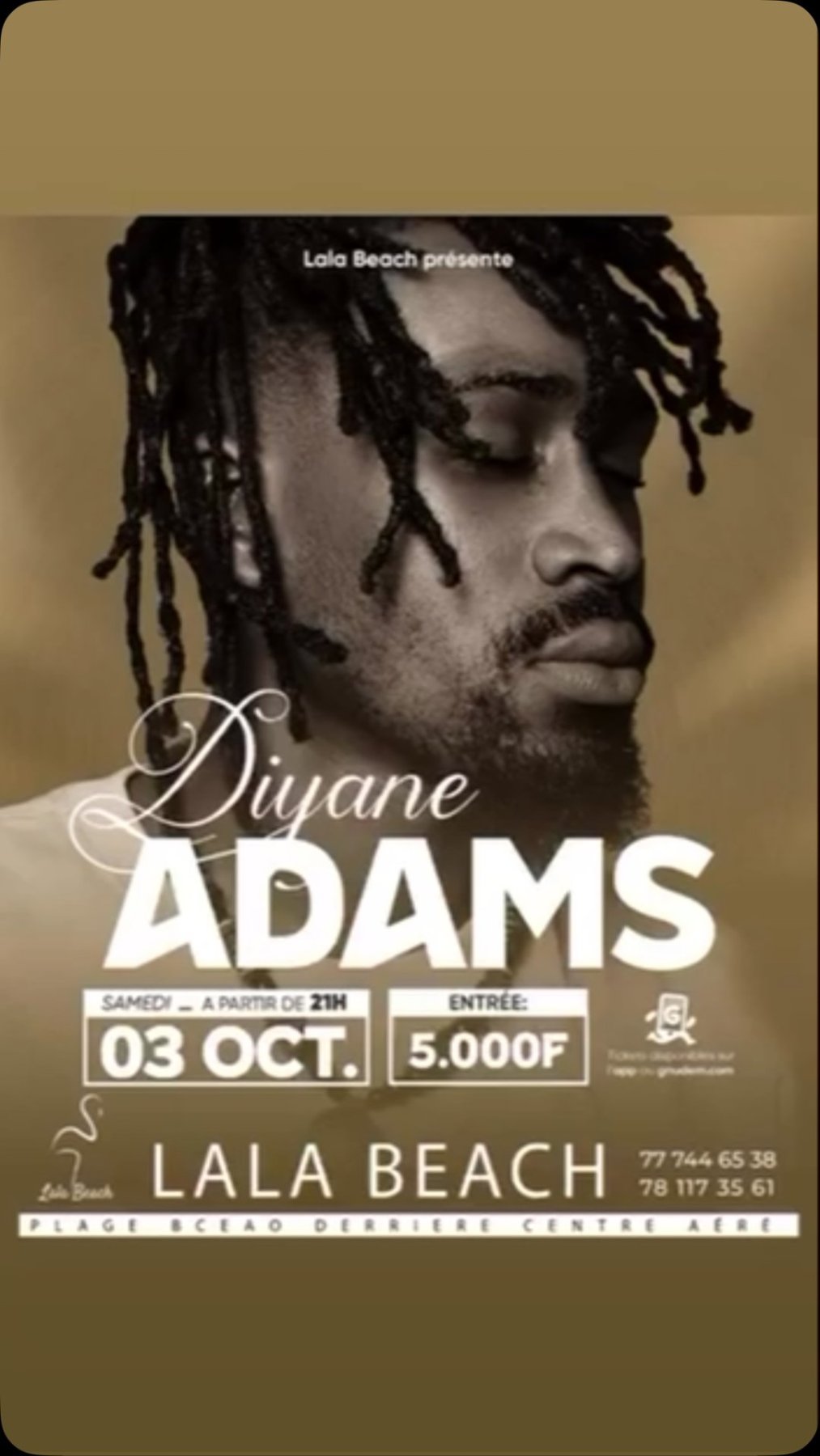 Diyane Adams en concert