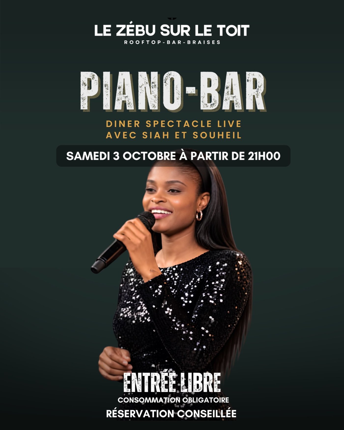 Piano-Bar - Dîner Spectacle Live avec Siah et Souheil