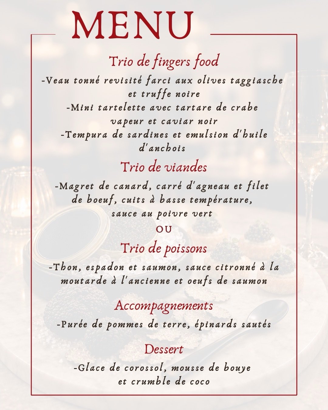 Truffe & Caviar : Menu dégustation d'exception
