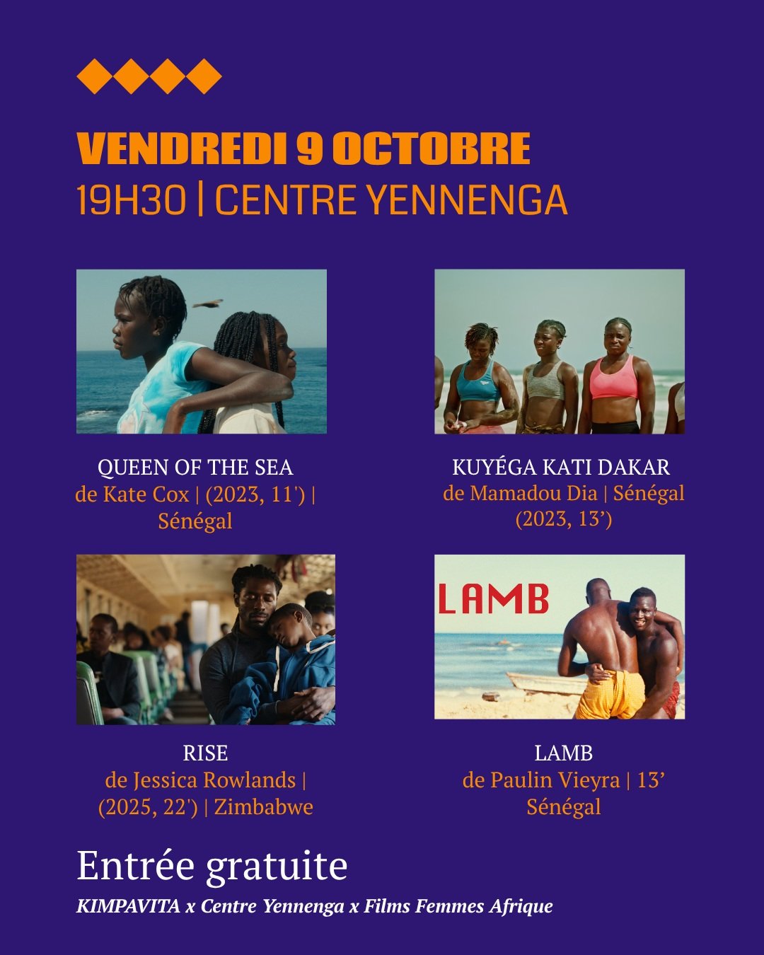 Projections spéciales JOJ - Séance du 9 octobre
