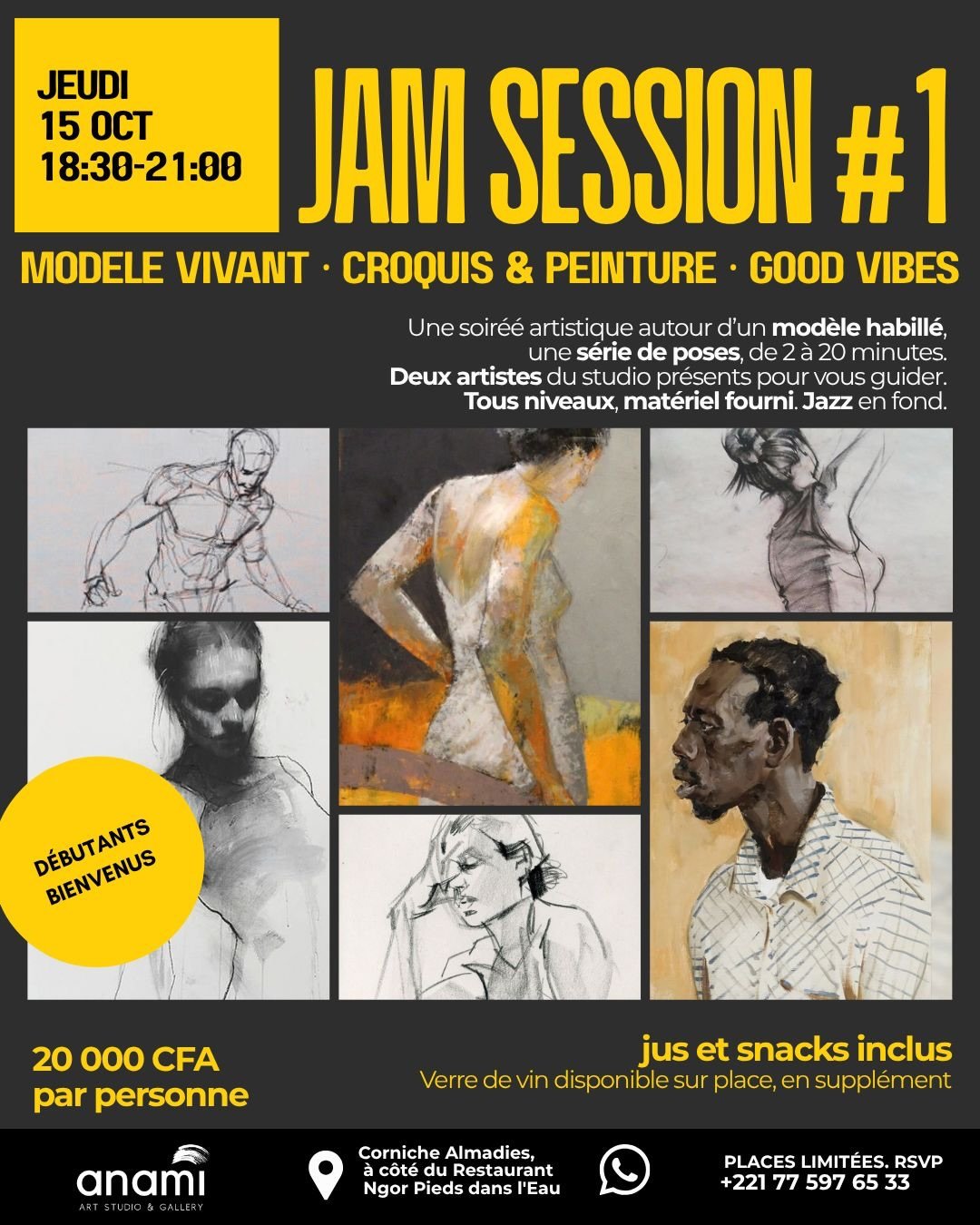 JAM SESSION #1 - Modèle Vivant, Croquis & Peinture